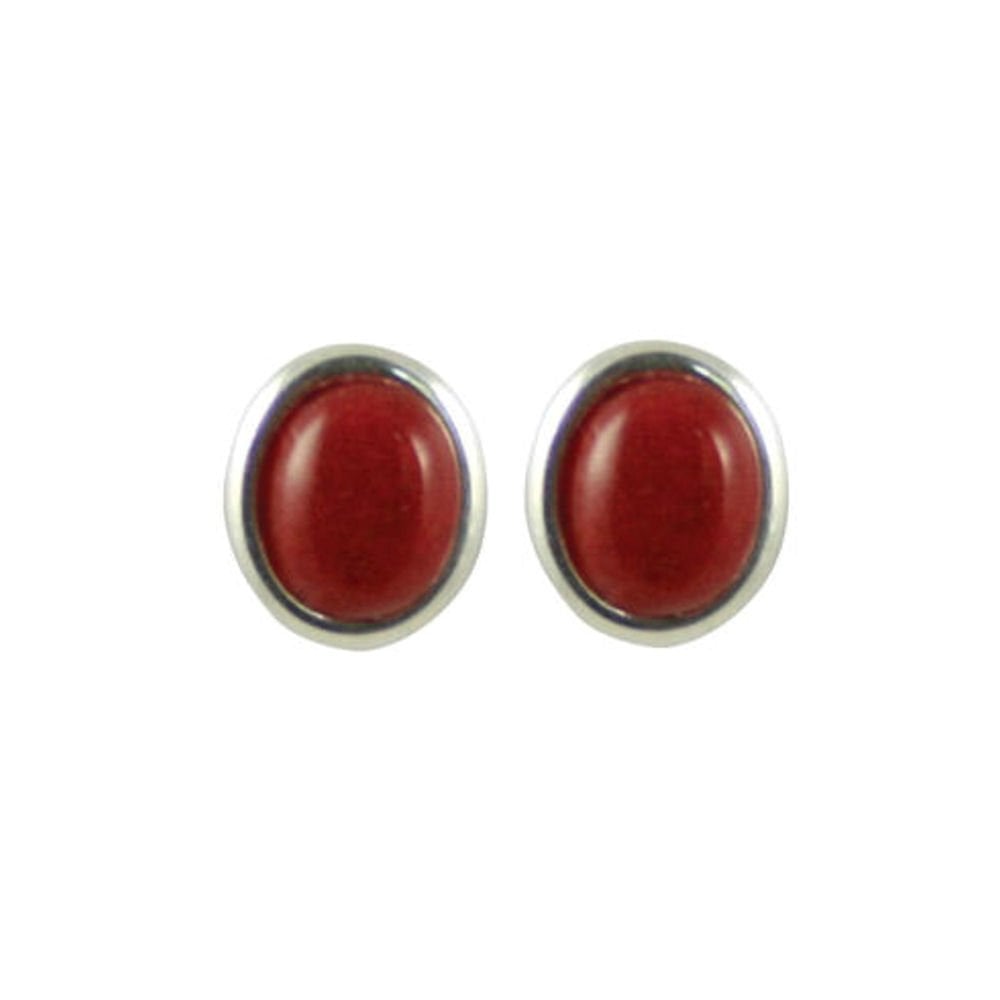 Minuet Red Mountain Jade Silver Pierced Earrings