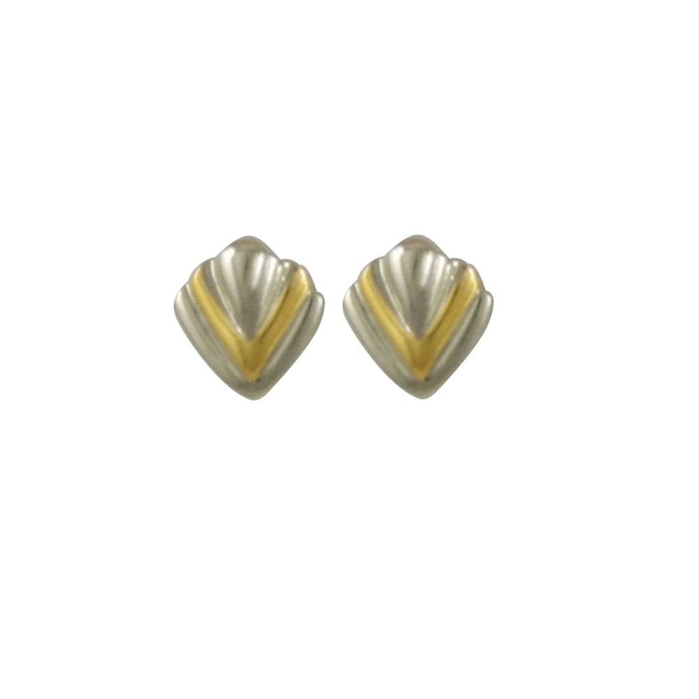 Pharoah Two Tone Stud Pierced Earrings