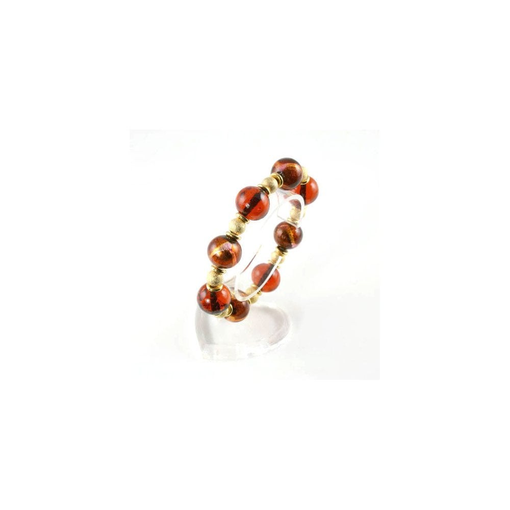 Murano Amber Coloured Glass Bracelet