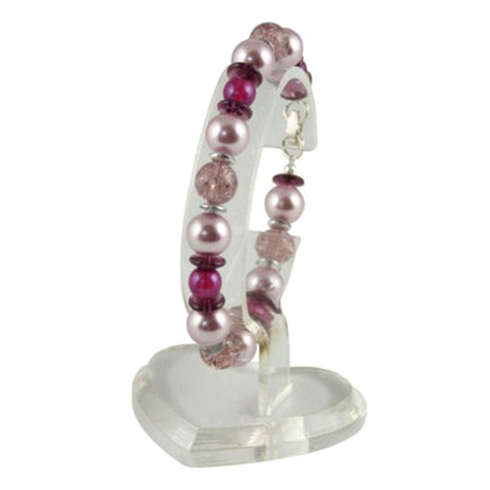 Tyrian Purple & Lilac Shell Pearl & Glass Bracelet