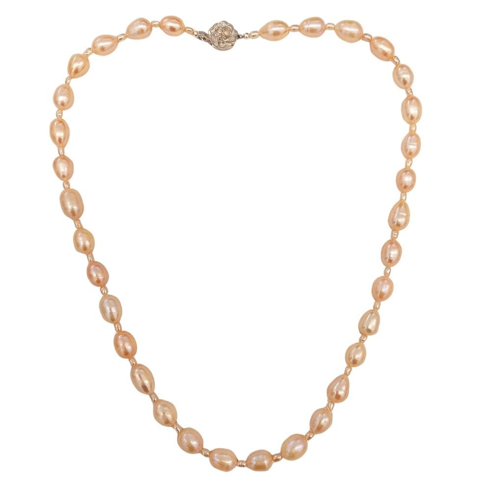 Peach Glow Freshwater Pearl Necklace